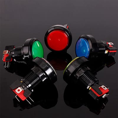 5 Stuks Verlichte Drukknoppen met LED voor Arcade Machine Onderdelen