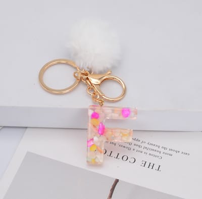 Letter Sleutelhanger A-Z – Luxe Initialen Sleutelhanger met Pompon & Kwastje – Tashanger voor Dames & Meisjes – Accessoire voor Sleutelbos, Handtas, Rugzak & Autosleutel – Persoonlijk Cadeau voor Vrouw, Moeder, Dochter & Vriendin