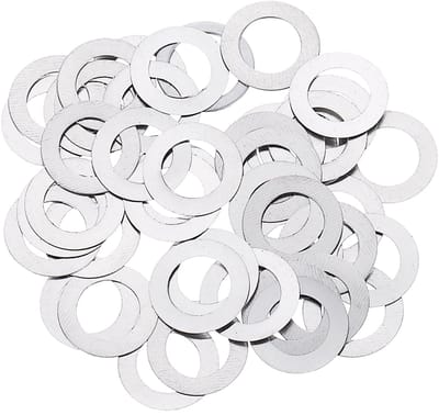 Dailygoods - QUARKZMAN M6 platte sluitringen van roestvrij staal 304, 50 stuks, 6 x 10 x 0,1 mm, platte afstandhouders voor boutenschroeven, elektronische reparaties, auto-industrie
