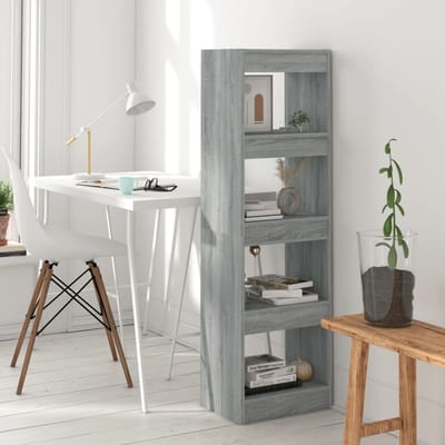 vidaXL - Boekenkast/kamerscherm - 40x30x135 - cm - grijs - sonoma - eikenkleurig