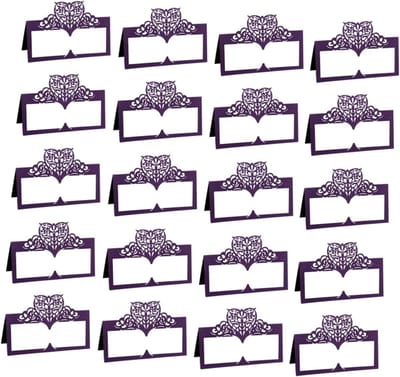 Ciieeo Tafelnaamkaartjes 50 Stuks Bruiloftsplaatsnaamkaartjes Papieren Plaatskaartjes Vintage En Elegant Voor Feestjes