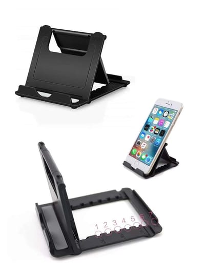 Waledano® Telefoon & Tablet Standaard – Verstelbare Houder met 7 Hoeken – Antislip – Bureau Standaard voor iPhone, Samsung & iPad