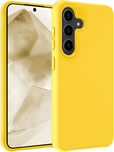Hoesje - Geschikt voor Samsung Galaxy A55 - Sterk & Shockproof - Hoes Cover - Siliconen Case - Telefoonhoesjes - Geel