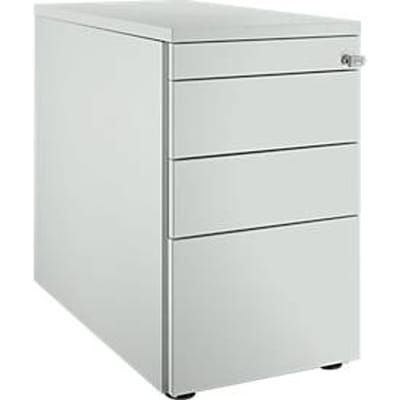 Schäfer Shop Genius zuil 1336, met greepgleuf, B 435 x H 717 mm, lichtgrijs/lichtgrijs/lichtgrijs