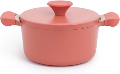 Gietaluminium Pan 24 cm Anti-aanbaklaag Terracotta Grijpen Geschikt voor Inductie Gas Keramisch Elektrisch