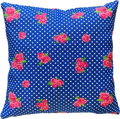 Unique Living - sierkussenhoes - 4 stuks - kussenhoesje - kussenhoes - blauw - roze - 45 x 45 cm - met rits