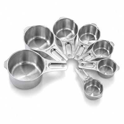 My Green Deal – RVS Maatbekerset 7 Stuks – Maatbekers RVS – Nestbaar & Stapelbaar – Premium 304 RVS – Keuken Maatcups Set
