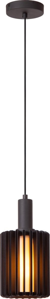 Lucide LAMBRES - Hanglamp - Ø 15 cm - 1xE27 - Zwart
