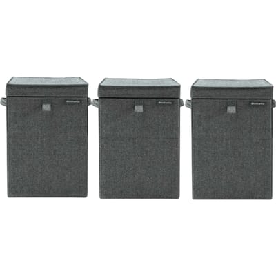Brabantia Wasboxen Pepper Black Triple Pack