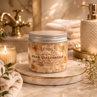 Slagroomzeep - Whipped soap - Gingerbread - Natuurlijke zeep - Dierproefvrij - 120 gram
