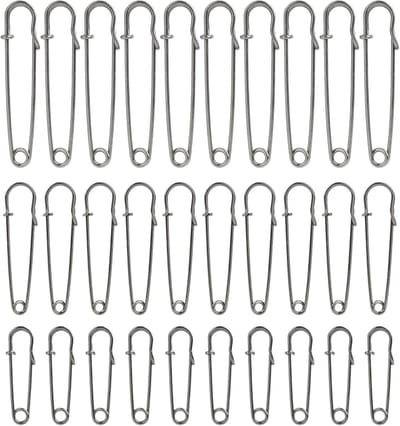 Veiligheidsspelden - Grote Spelden - Kleding Bevestigen - Robuust Design - 30 stuks - Zwart