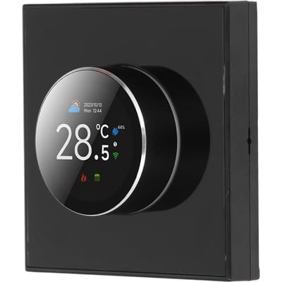 Thermostat intelligent à bouton rotatif Chauffage de l'eau Température numérique Contrôleur vocal pour Tuya WiFi Rotation bidirectionnelle avec black