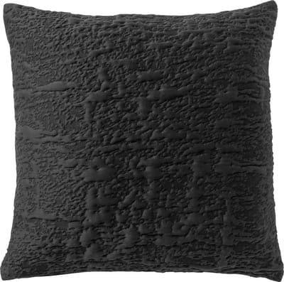 Dutch Decor LYLA - Kussenhoes 45x45 cm - 3D - effen print - Raven - zwart - met rits - zonder binnenkussen