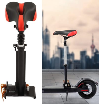 Dailygoods - Elektrische Scooter Zadel - Opvouwbaar - Verstelbare Zitplek - Comfortabel - Geschikt voor Diverse Hoogtes - Versterkte Schuimvulling