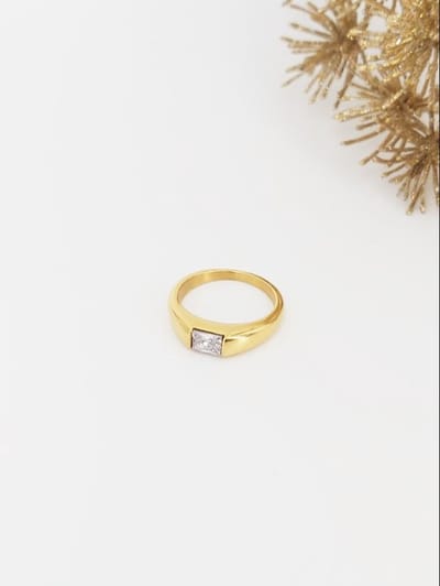 Kalli Ring (Sieraad) Gezette Steen Crystal Maat 16 Goud