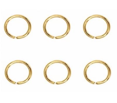 6 sieradenoogjes - 14k goldplating - zilver 7 x 0.7 mm- Charme Bijoux