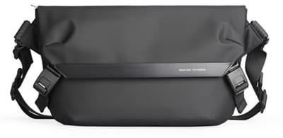 Schoudertas van Canvas voor Studenten | Laptoptas 11" | Zwart Koerierstas