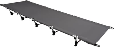 Opvouwbaar Campingbed - Klapbed Veldbed - Kamperen Wandelen - Overbreed Ligoppervlak - 190x65x17cm - Grijs