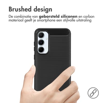 imoshion Hoesje - Geschikt voor Samsung Galaxy A55 (5G) - Brushed Backcover - Zwart