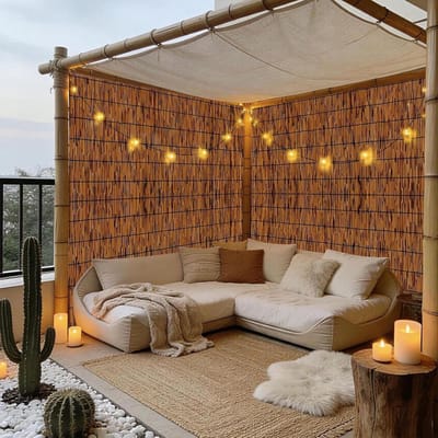 Rieten Rol - Tuinafscheiding Scherm - Privacy Creëren - Handgeweven Natuurriet - 160x1000cm - Bruin