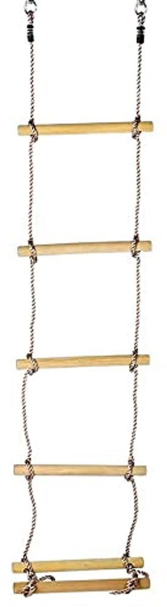 Gebreide ladder met 6 houten sporten, lengte 230 cm
