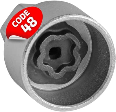 SW-Stahl 02384L-8 Wielslotadapter 48 | Geschikt voor BMW | Gereedschap voor het verwijderen van wielsloten | Wielslotverwijderaar | Wielslotsleutel