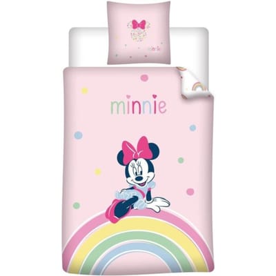 Disney Minnie Mouse Dekbedovertrek Rainbow - 140 x 200 cm / 65 x 65 cm - Polykatoen