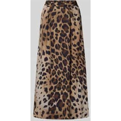 Maxirok van pure viscose met all-over dierenprint