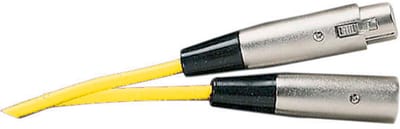 XLR (m) - XLR (v) audiokabel / geel - 1 meter