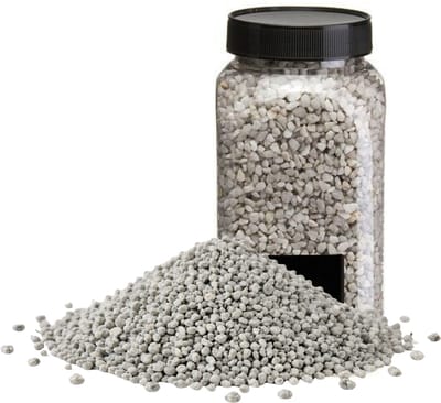 Home & Styling decoratie stenen/granulaat - 2x - 650ml - lichtgrijs - hobby steentjes