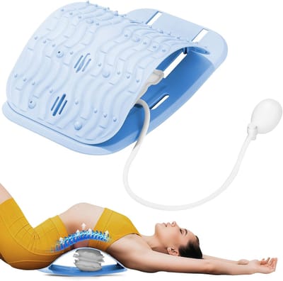 Rugstrekker - Ergonomisch ontwerp - Verstelbare lendensteun met airbag - Verlicht rugpijn - Geschikt voor thuis- en kantoorgebruik
