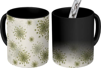 Magische Mok - Foto op Warmte Mokken - Koffiemok - Wildbloemen - Patronen - Zaden - Magic Mok - Beker - 350 ML - Theemok