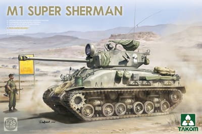 Takom Modelbouwpakket Militaire voertuigen - 2206 M1 Super Sherman - Israëlische Gevechtstank op M4 Sherman-onderstel Plastic - 1:35 - Modelbouw