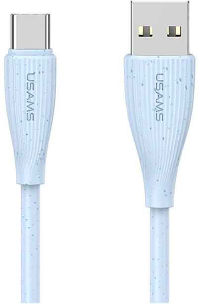 USAMS Green Serie SJ714 - Kabel USB-A naar USB-C - 1m - Blauw - 18W