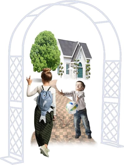 Tuin Prieel - Klimplant Boog - Romantisch Decor - Metalen Stevig Frame - 1.8 meter Breed - Wit