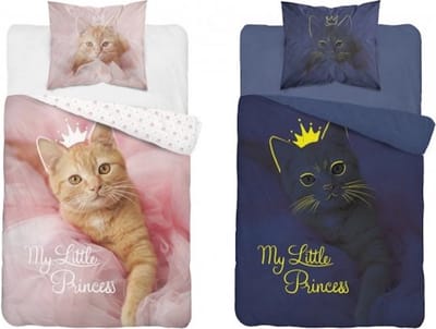 Dekbedovertrek Poes- Glow in the Dark- Kitten- 140x200- 100% katoen- dekbed kat- little princess