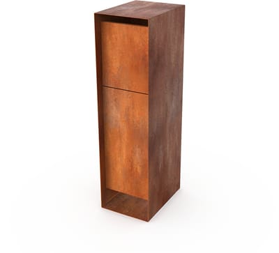Geroba pakketbrievenbus Pakun cortenstaal - 300 x 450 x 1200 mm