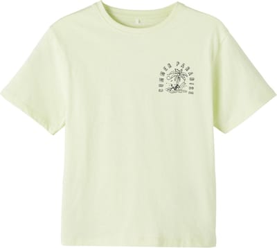 Name it t-shirt jongens - geel - NKMfreddi - maat 158/164