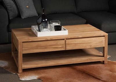 Tower Living Salontafel Corona - Rechthoek Bruin Hout - 130x70x45cm