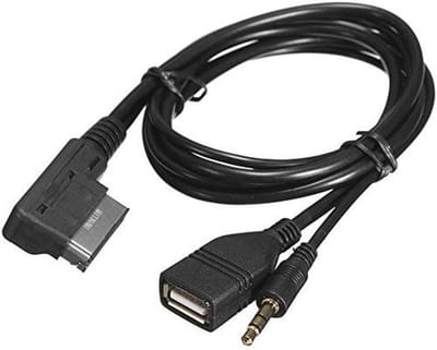 Auto audio muziekadapter kabel AUX- en USB-oplader voor verschillende Audi modellen