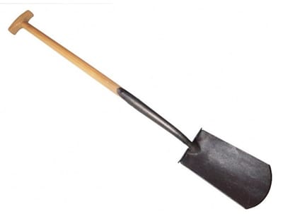 De Wit Zwanehals spade met lip essen steel 75cm