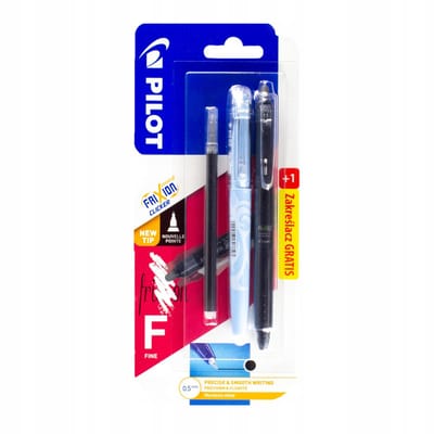 Pilot Frixion Set: Zwarte Pen, Markeerstift & Vulling