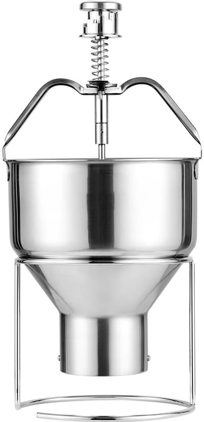 Handmatige Donutdeegmachine met Een Inhoud Van 2,4 Liter, 304 Roestvrij Staal, 6 Dikte-Instellingen & Standaard - Ideaal voor CaféS, Bakkerijen En Keukens