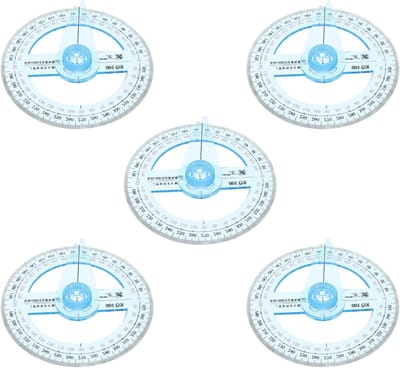 Gradenbogen Set - Meetinstrumenten Geometrie - Nauwkeurig Meten - Draaibare Zwenkarm - 5 stuks - Multi