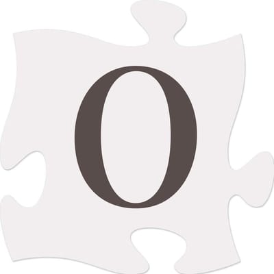 Puzzelstuk 15cm Letter O