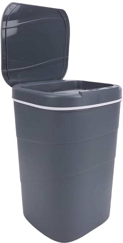 Contactloze Prullenbak - Automatische Afvalbak - Hygiënisch Afval Beheer - Stille Sluiting - 18 Liter - Grijs