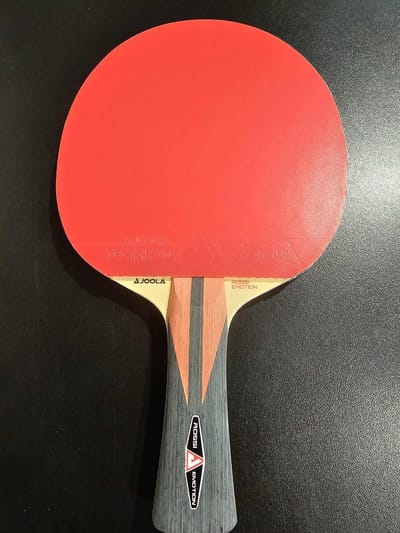 Tafeltennisbat Killypong Topline Professioneel Competitiebat Joola Rosskopf Carbon Hout + 2x Tronix CMD 2.0 Offensieve Rubbers