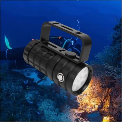 Superheldere onderwaterduiklamp - Waterdichte zaklamp met 18000LM, aluminium behuizing en IPX8 bescherming voor duikaccessoires en avontuurlijke activiteiten