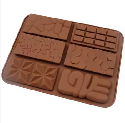 Chocolade Vorm Repen - 6 Verschillende Reep Siliconen Bakvorm - 20 x 15 - 100% Platinum Siliconen – Chocolade mallen siliconen