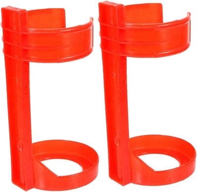 Brandblusser Hanger - Bevestiging Beugel - Veilige Opslag - Robuust Ontwerp - 2 Stuks - Rood Plastic